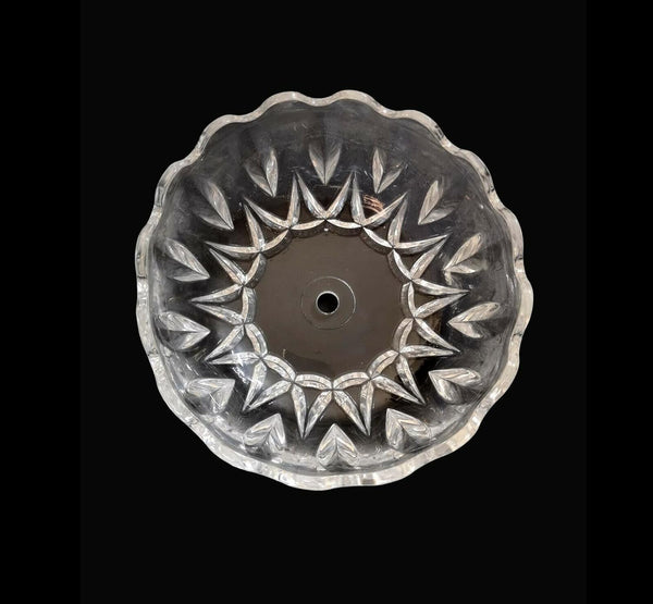 Bobeche tazza coppa grande cristallo trasparente ricambio lampadario coll. Verde ø17,5