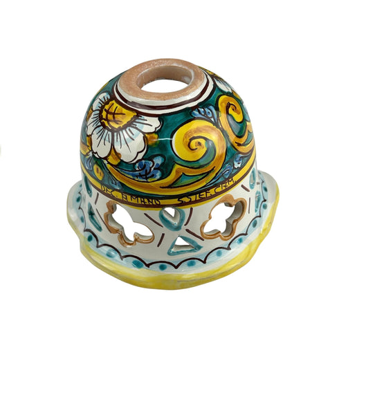 Coppa in ceramica ricambio per lampadario applique plafoniera lampada firmato e decorato a mano dai maestri ceramisti di santo stefano di camastra art. gomes