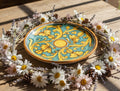 Small ceramic plate hand decorated by Sicilian ceramists Gianluca art 14
