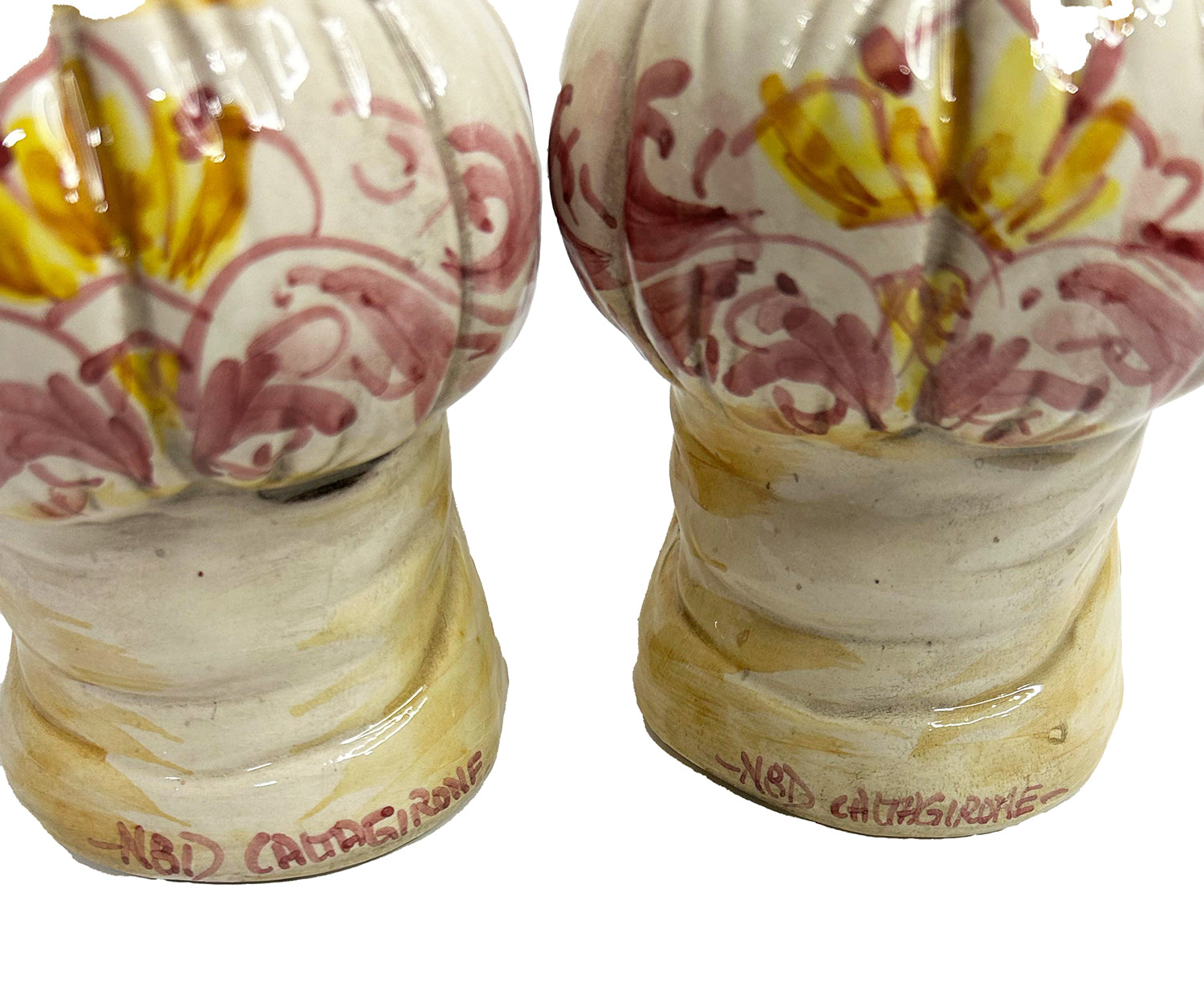 Pair of Sicilian ceramic Moor's heads from Caltagirone h15cm art. fruit 