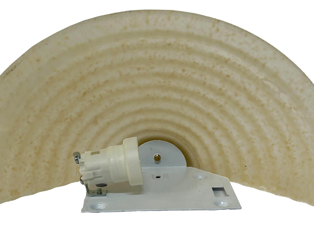 Applique Classica in Vetro, Lampada da Parete a Mezzaluna, 1 Luce, per Bagno, Camera, Soggiorno, Cucina, Scala, Corridoio (AMBRA)