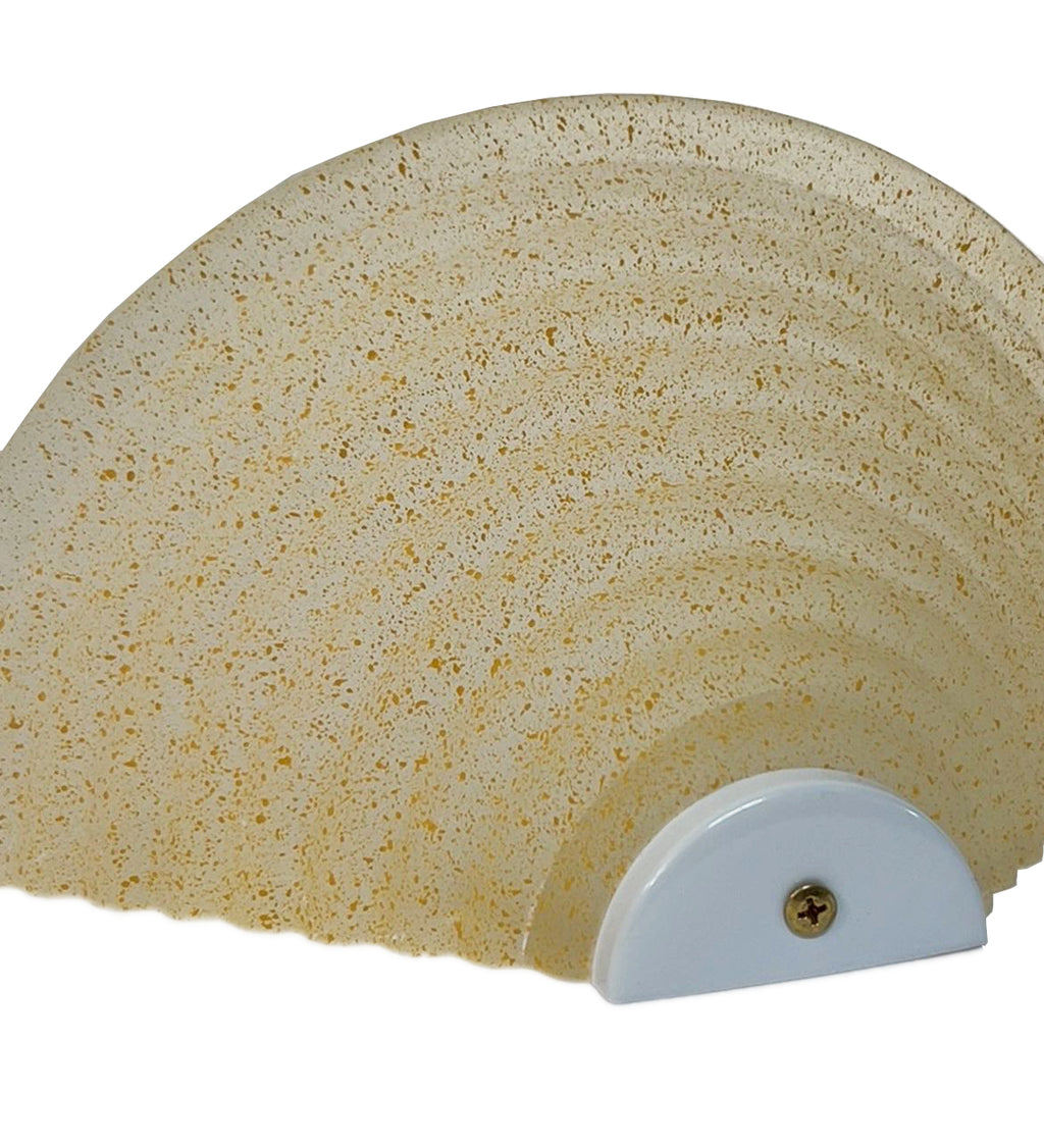 Applique Classica in Vetro, Lampada da Parete a Mezzaluna, 1 Luce, per Bagno, Camera, Soggiorno, Cucina, Scala, Corridoio (AMBRA)