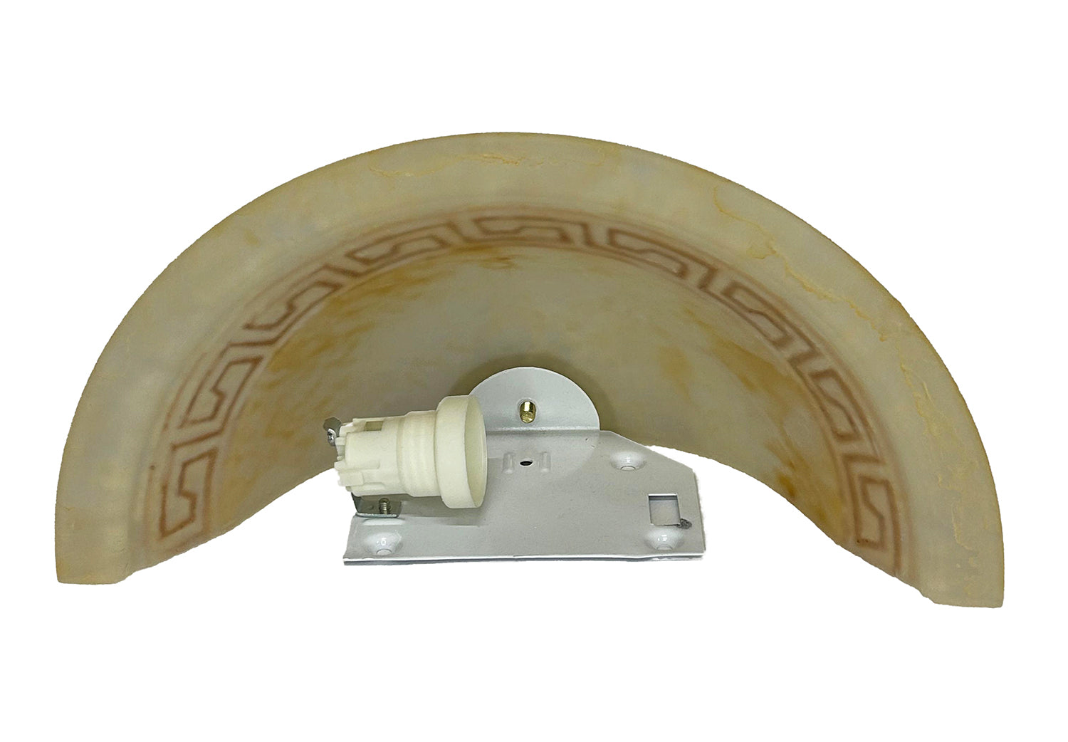 Applique Classica in Vetro, Lampada da Parete a Mezzaluna, 1 Luce, per Bagno, Camera, Soggiorno, Cucina, Scala, Corridoio art. Marmo