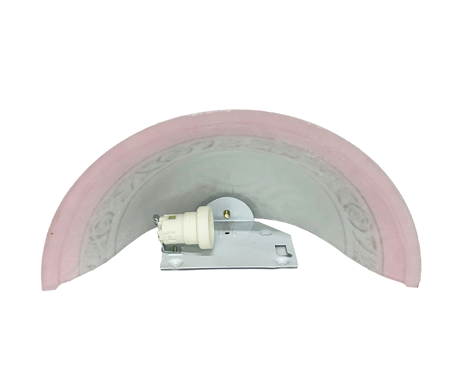 Applique Classica in Vetro, Lampada da Parete a Mezzaluna, 1 Luce, per Bagno, Camera, Soggiorno, Cucina, Scala, Corridoio art. Rosa