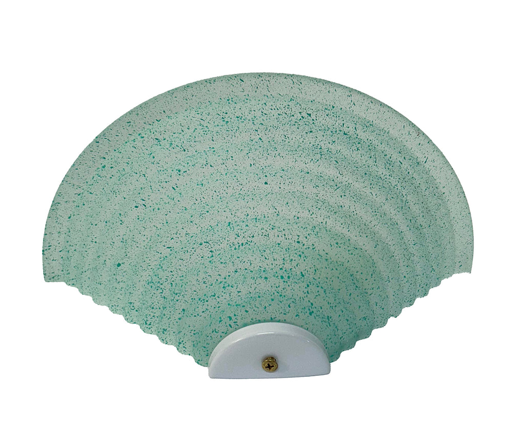 Applique Classica in Vetro, Lampada da Parete a Mezzaluna, 1 Luce, per Bagno, Camera, Soggiorno, Cucina, Scala, Corridoio (VERDE)