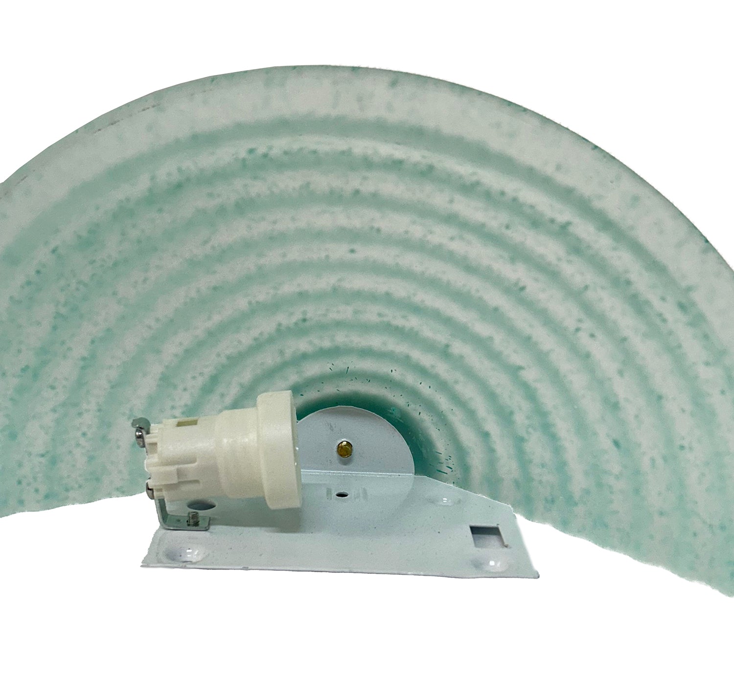 Applique Classica in Vetro, Lampada da Parete a Mezzaluna, 1 Luce, per Bagno, Camera, Soggiorno, Cucina, Scala, Corridoio (VERDE)