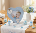 Porta Foto in Legno Cuore con Elefante bomboniera Battesimo e Nascita Bambino Harmony ARNB25215