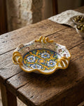 Centrotavola piccolo in ceramica decorata a mano da ceramisti siciliani barocco art 7