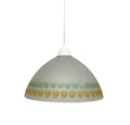 Lampadario a Sospensione Classico in Vetro, 1 Luce, per Cucina, Bagno, Camera, Soggiorno, Scala, Corridoio art. Bottone (VERDE)