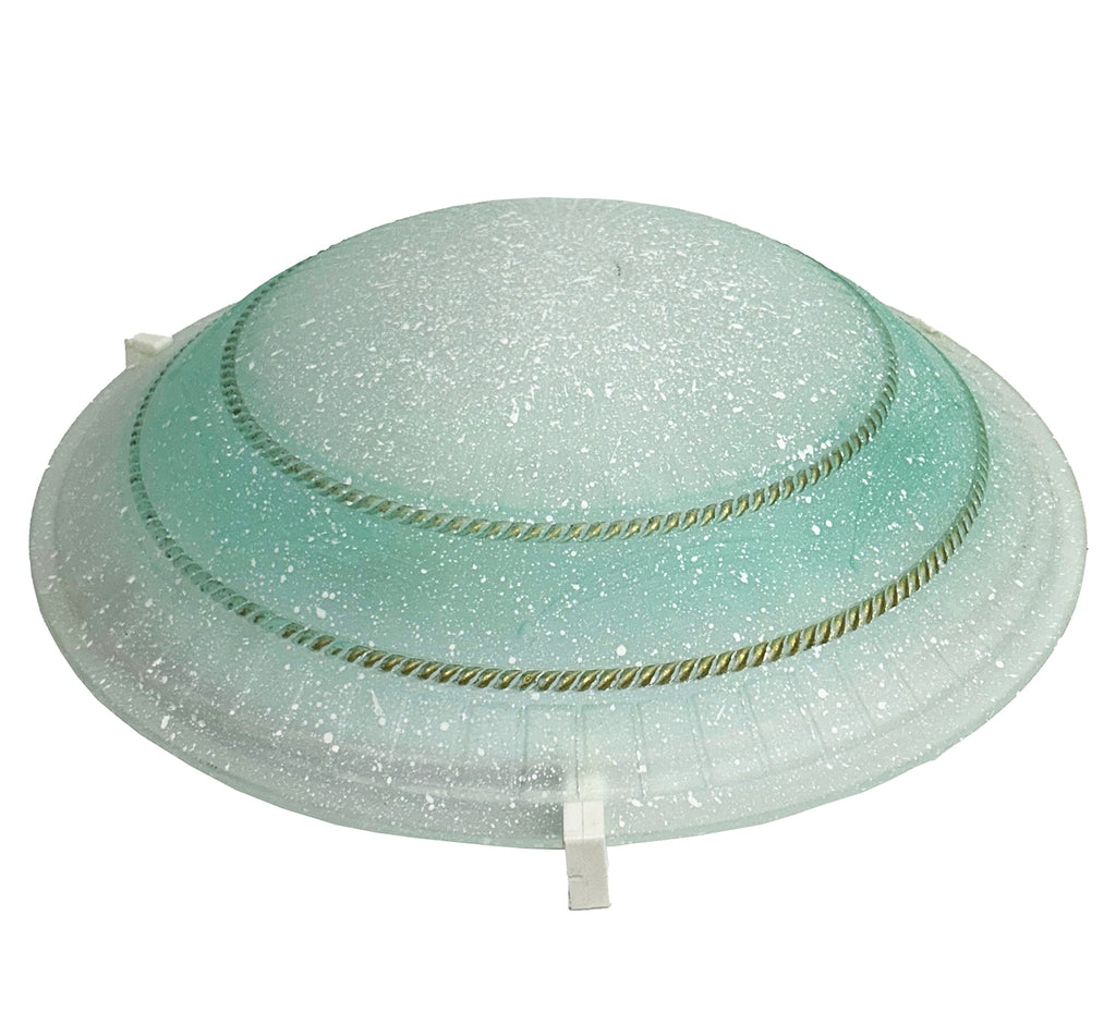 Plafoniera da soffitto classica in vetro rotonda decorata camera da letto, sala da pranzo, cucina, bagno, ingresso corona verde D 40 cm