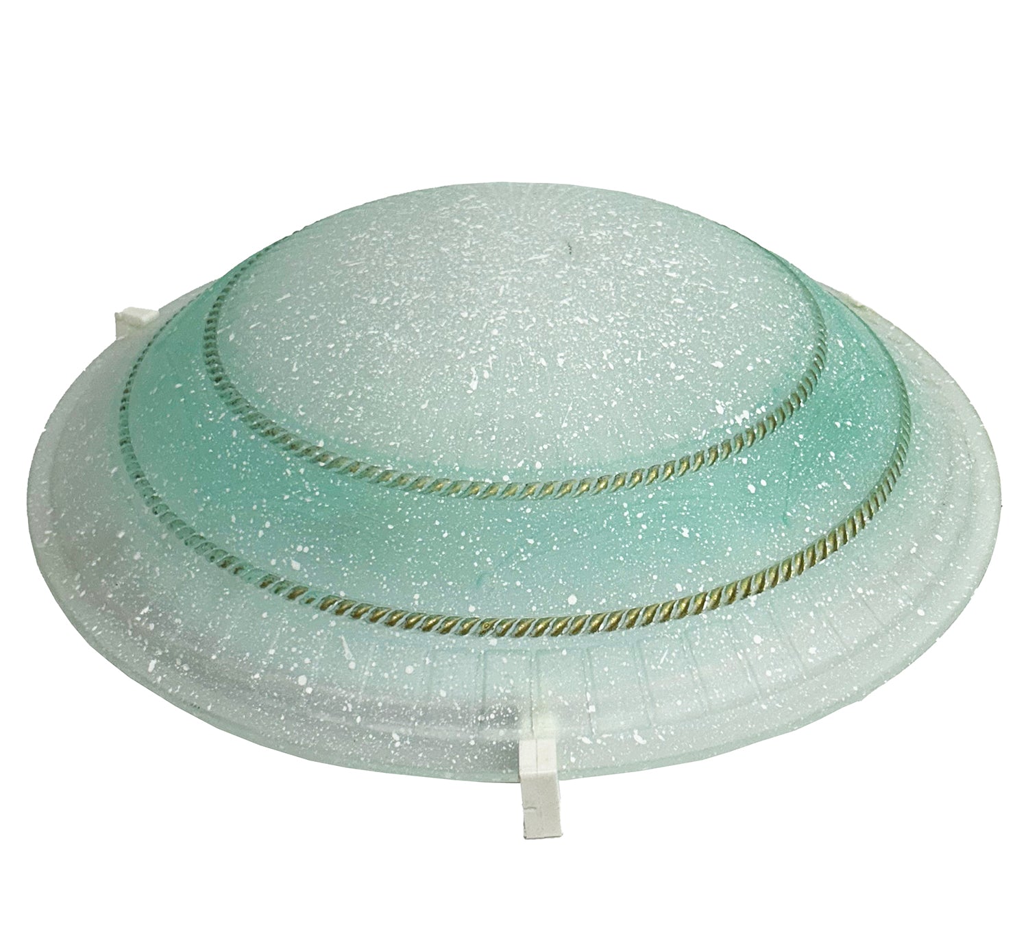 Plafoniera da soffitto classica in vetro rotonda decorata camera da letto, sala da pranzo, cucina, bagno, ingresso corona verde D 40 cm
