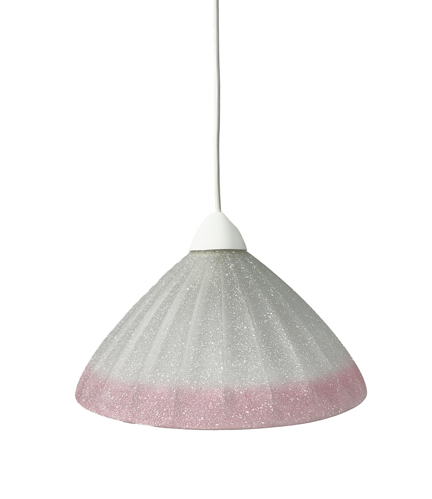 Lampadario a Sospensione Classico in Vetro, 1 Luce, per Cucina, Bagno, Camera, Soggiorno, Scala, Corridoio art. Coste rosa