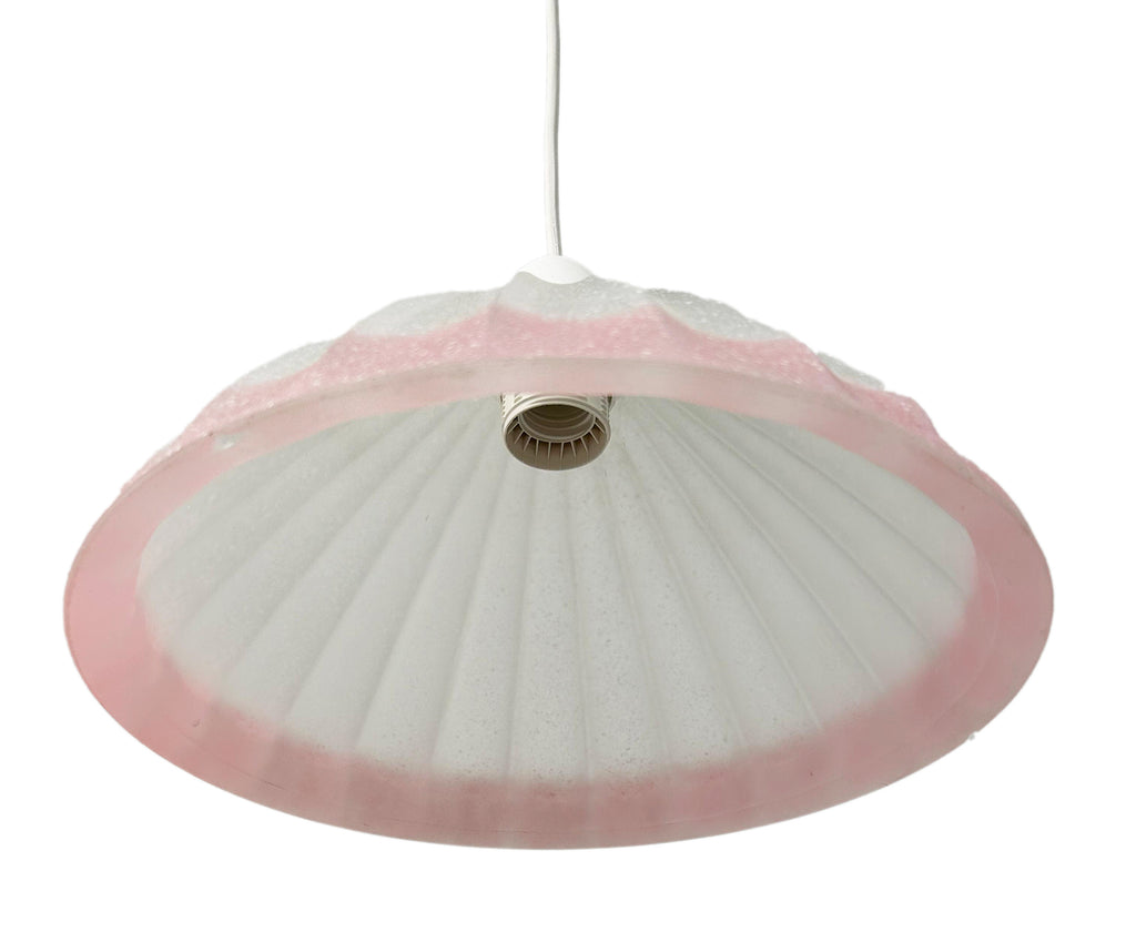 Lampadario a Sospensione Classico in Vetro, 1 Luce, per Cucina, Bagno, Camera, Soggiorno, Scala, Corridoio art. Coste rosa