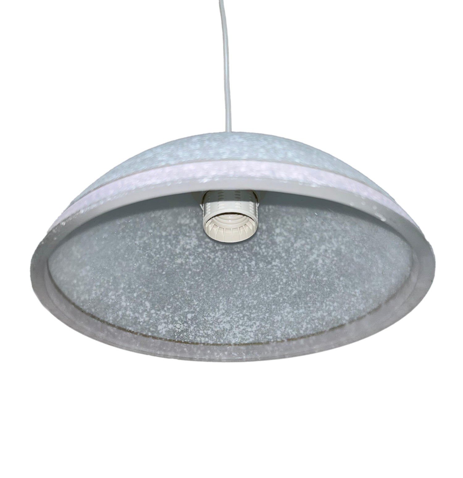 Lampadario a Sospensione Classico in Vetro, 1 Luce, per Cucina, Bagno, Camera, Soggiorno, Scala, Corridoio art. Cupola (ROSA)