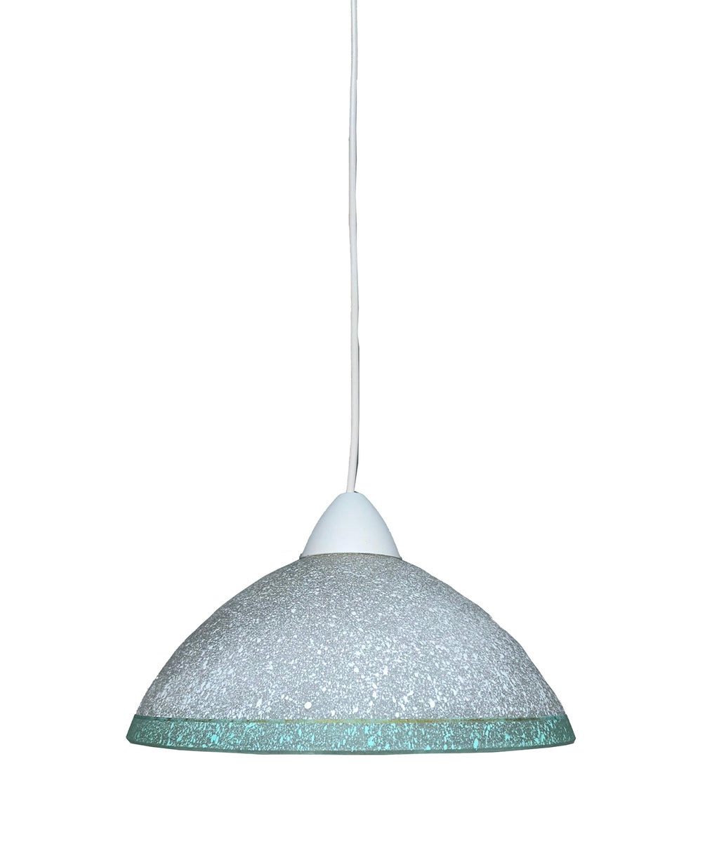 Lampadario a Sospensione Classico in Vetro, 1 Luce, per Cucina, Bagno, Camera, Soggiorno, Scala, Corridoio art. Cupola (VERDE)