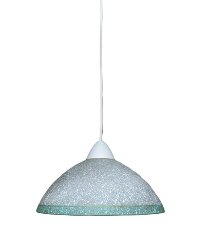 Lampadario a Sospensione Classico in Vetro, 1 Luce, per Cucina, Bagno, Camera, Soggiorno, Scala, Corridoio art. Cupola (VERDE)