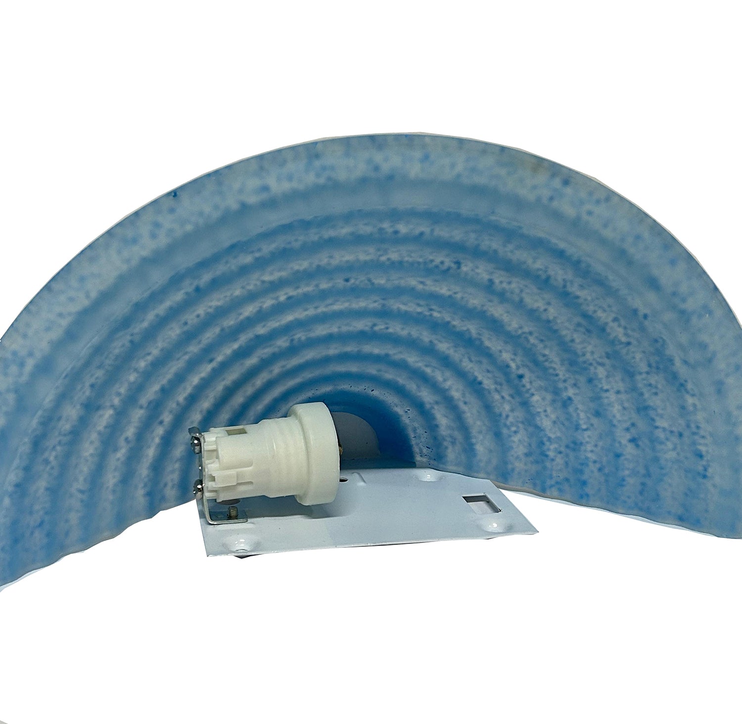 Applique Classica in Vetro, Lampada da Parete a Mezzaluna, 1 Luce, per Bagno, Camera, Soggiorno, Cucina, Scala, Corridoio (AZZURRO)