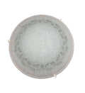 Plafoniera da soffitto classica in vetro rotonda decorata camera da letto, sala da pranzo, cucina, bagno, ingresso foglie rosa D 40 cm