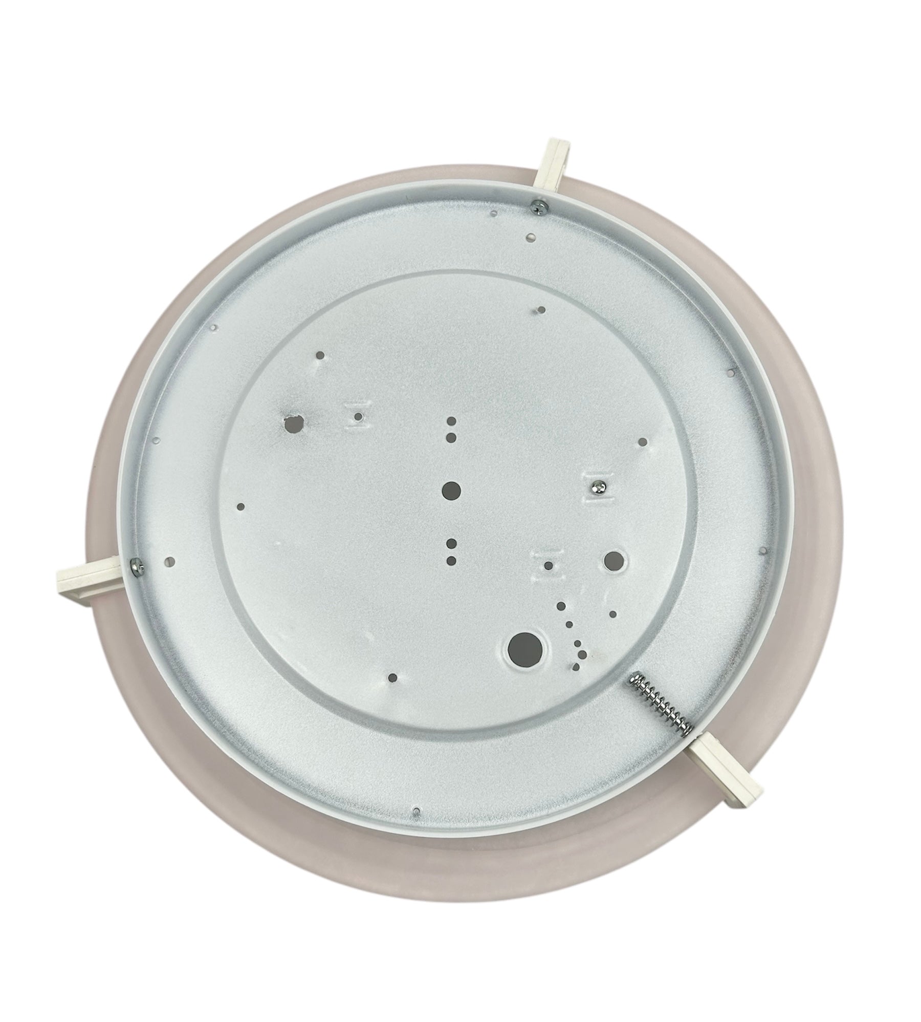 Plafoniera da soffitto classica in vetro rotonda decorata camera da letto, sala da pranzo, cucina, bagno, ingresso foglie rosa D 40 cm