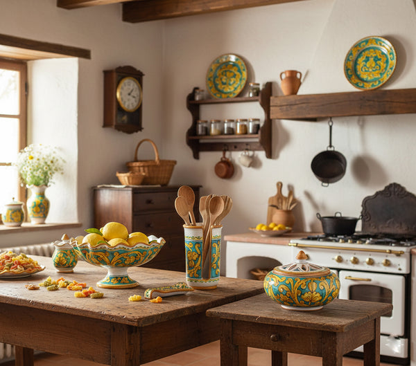 Ceramic empty pockets decorated by hand by Sicilian ceramists gianluca art 26