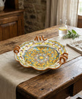 Centrotavola grande in ceramica decorata a mano da ceramisti siciliani gianluca art 6
