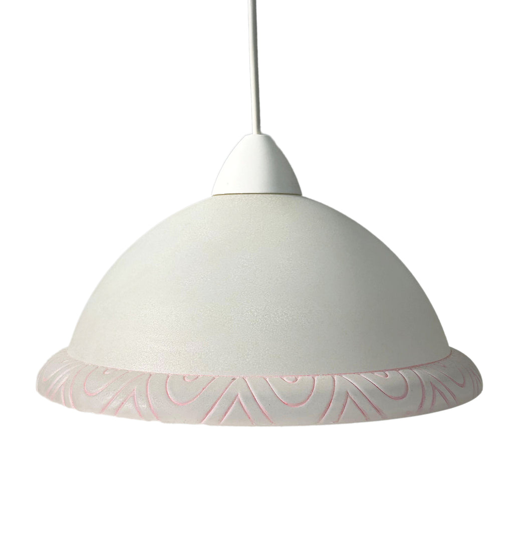 Lampadario a Sospensione Classico in Vetro, 1 Luce, per Cucina, Bagno, Camera, Soggiorno, Scala, Corridoio art. Goccia rosa