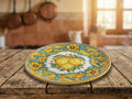 Piatto medio in ceramica decorata a mano da ceramisti siciliani limoni art 13