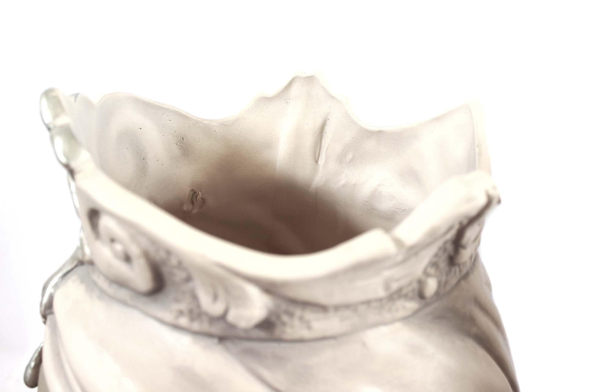 ILAB Pair of Moorish Heads Queen and King in Sicilian Ceramic Hand Decorated Blue and Gold Modern gic h25cm 