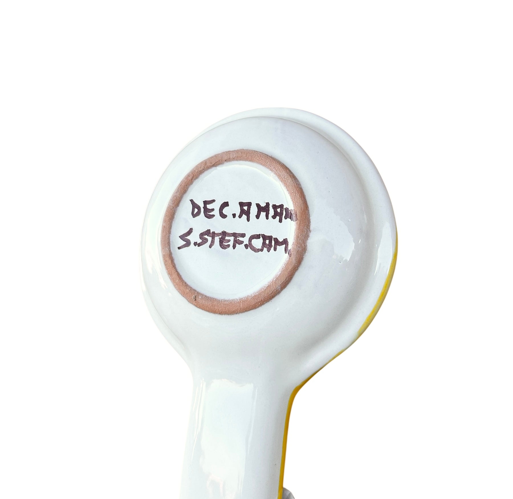 Poggiamestolo in ceramica decorata a mano da ceramisti siciliani gomes art 25