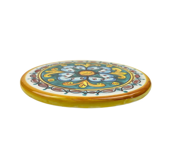 Sottopentola in ceramica decorata a mano da ceramisti siciliani gomes art 19