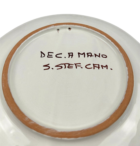 Piatto medio in ceramica decorata a mano da ceramisti siciliani gomes art 13
