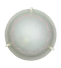 Plafoniera da soffitto classica in vetro rotonda decorata marea camera da letto, sala da pranzo, cucina, bagno, ingresso D 30 cm (ROSA)