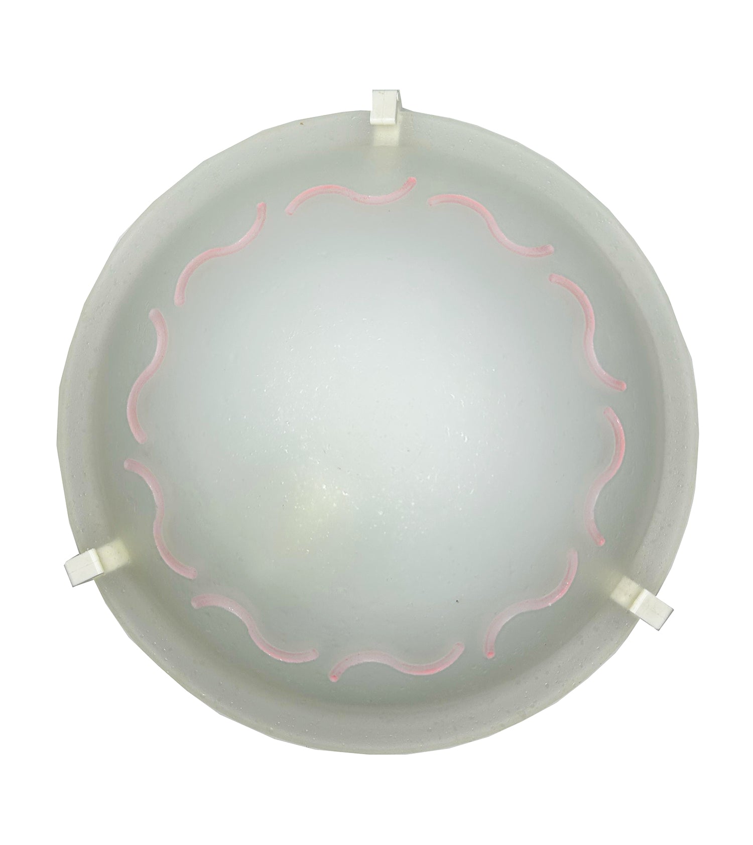 Plafoniera da soffitto classica in vetro rotonda decorata marea camera da letto, sala da pranzo, cucina, bagno, ingresso D 30 cm (ROSA)