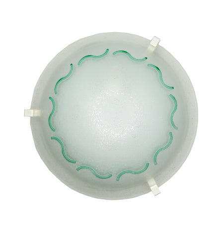 Plafoniera da soffitto classica in vetro rotonda decorata marea camera da letto, sala da pranzo, cucina, bagno, ingresso D 30 cm (VERDE)