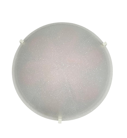 Plafoniera da soffitto classica in vetro rotonda decorata camera da letto, sala da pranzo, cucina, bagno, ingresso margherita rosa D 40 cm