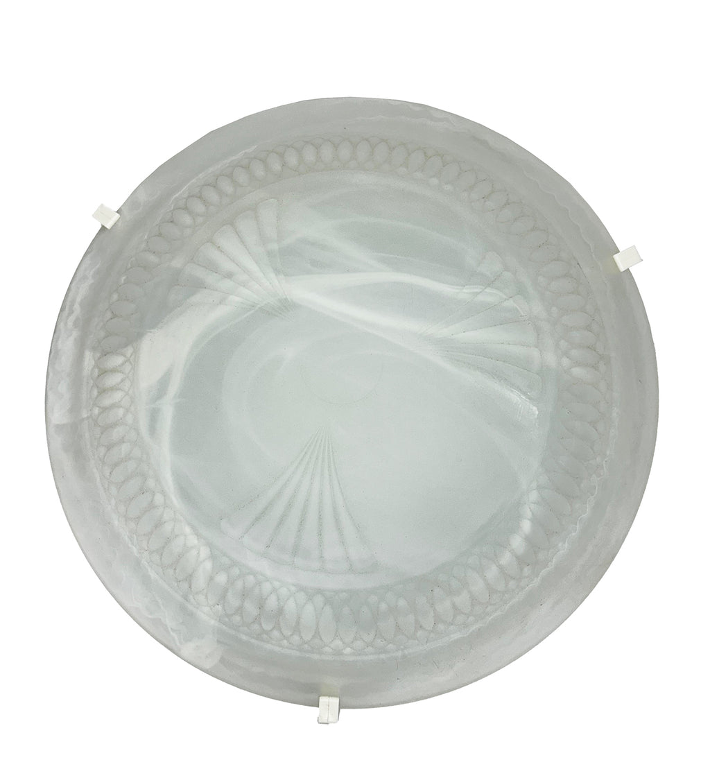 Plafoniera da soffitto moderna in vetro rotonda decorata camera da letto, sala da pranzo, cucina, bagno, ingresso art. marmo bianco