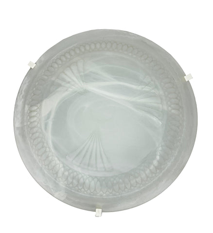 Plafoniera da soffitto moderna in vetro rotonda decorata camera da letto, sala da pranzo, cucina, bagno, ingresso art. marmo bianco