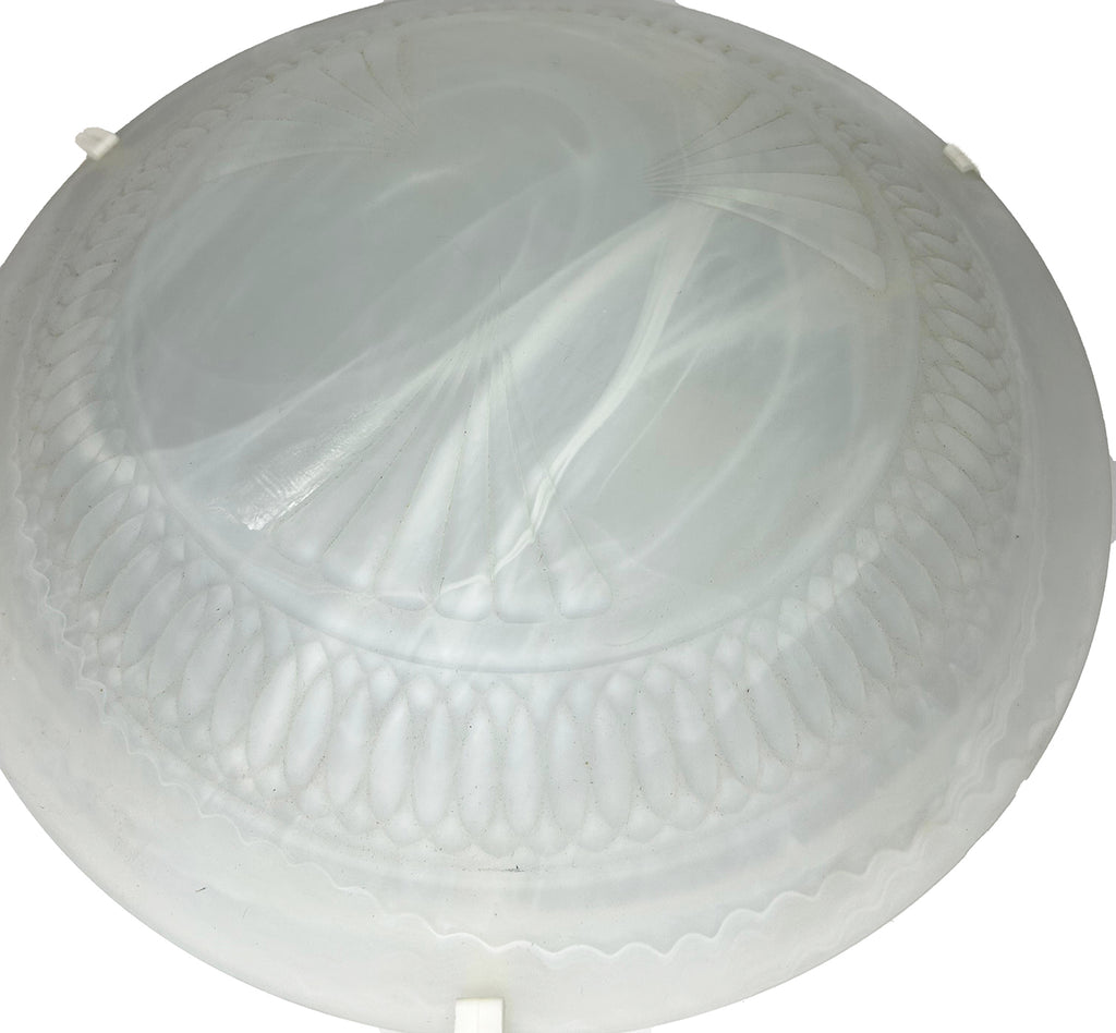 Plafoniera da soffitto moderna in vetro rotonda decorata camera da letto, sala da pranzo, cucina, bagno, ingresso art. marmo bianco
