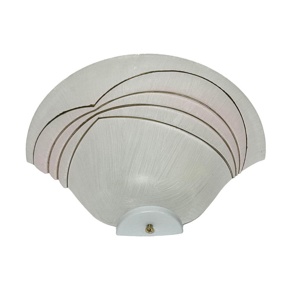Applique Classica in Vetro, Lampada da Parete a Mezzaluna, 1 Luce, per Bagno, Camera, Soggiorno, Cucina, Scala, Corridoio art. Mia