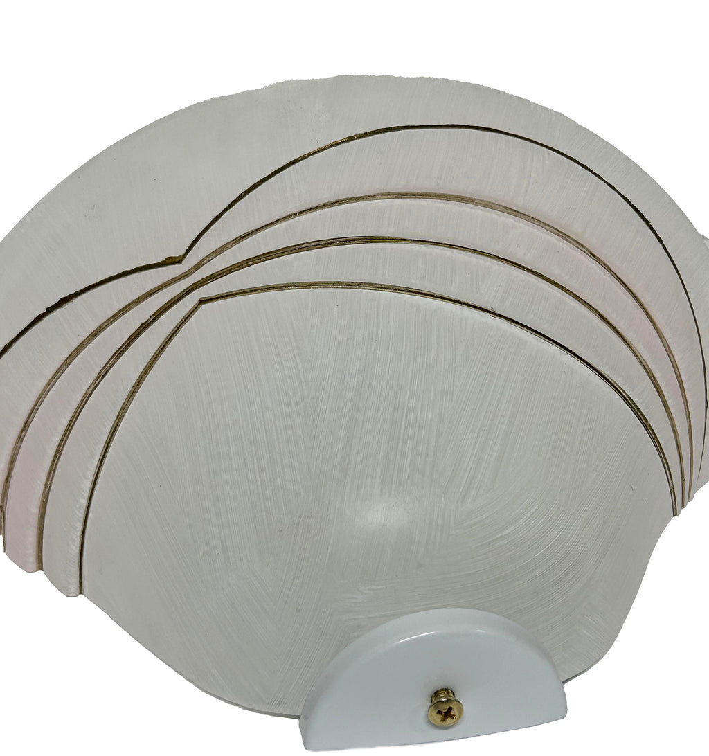 Applique Classica in Vetro, Lampada da Parete a Mezzaluna, 1 Luce, per Bagno, Camera, Soggiorno, Cucina, Scala, Corridoio art. Mia