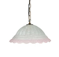 Lampadario a Sospensione Classico in Vetro, 1 Luce, per Cucina, Bagno, Camera, Soggiorno, Scala, Corridoio art. onda (ROSA)
