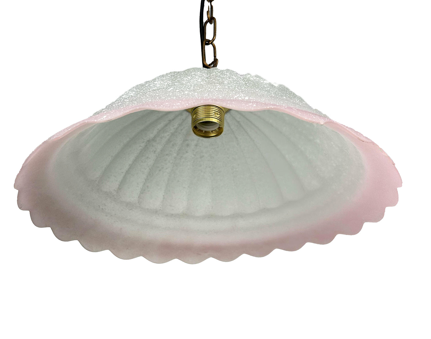 Lampadario a Sospensione Classico in Vetro, 1 Luce, per Cucina, Bagno, Camera, Soggiorno, Scala, Corridoio art. onda (ROSA)