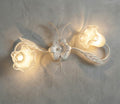 Plafoniera da soffitto moderna a 2 luci in ferro battuto e vetro realizzata artigianalmente coll. venere