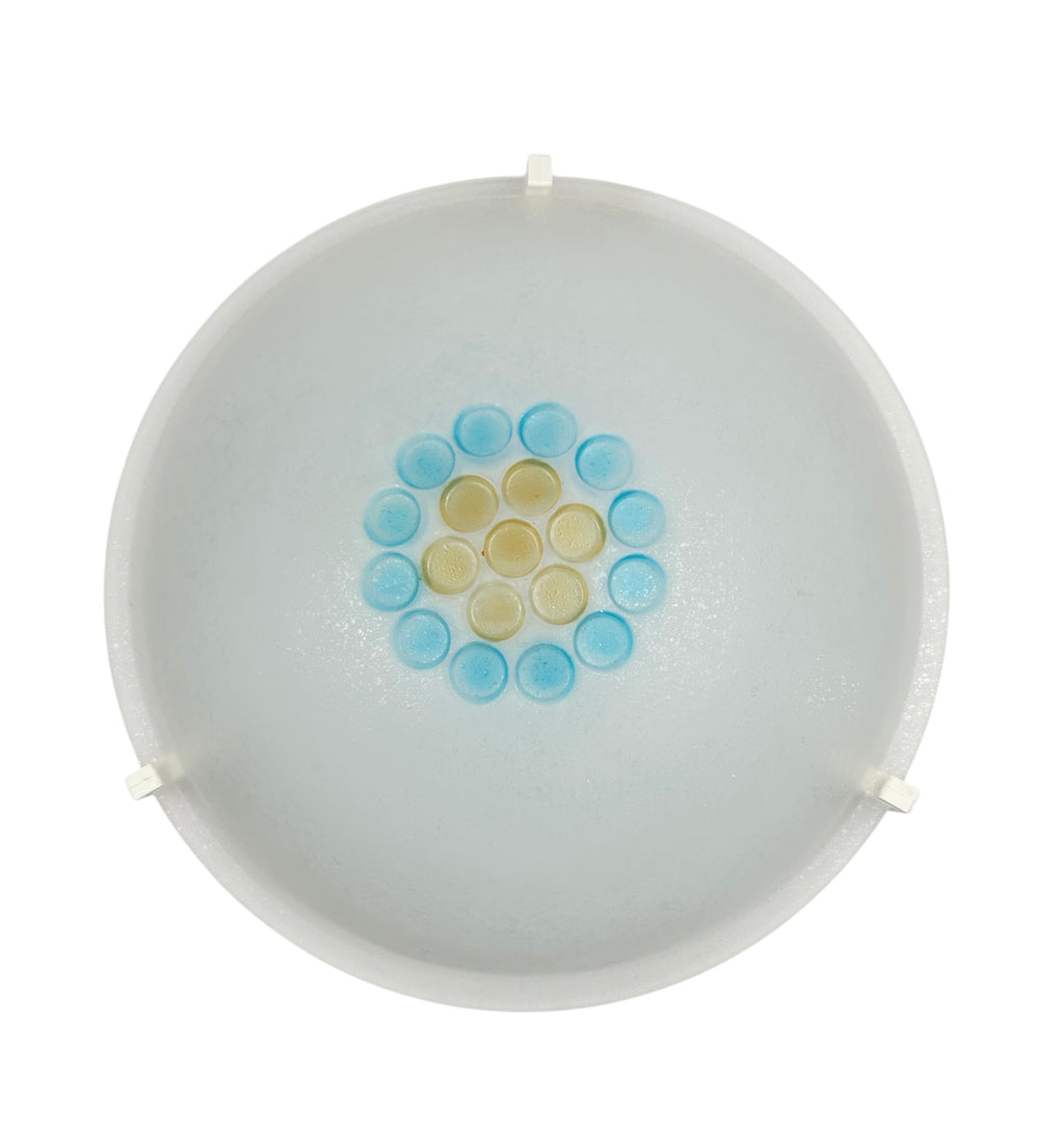 Plafoniera da soffitto classica in vetro rotonda decorata camera da letto, sala da pranzo, cucina, bagno, ingresso D 40 cm bottone