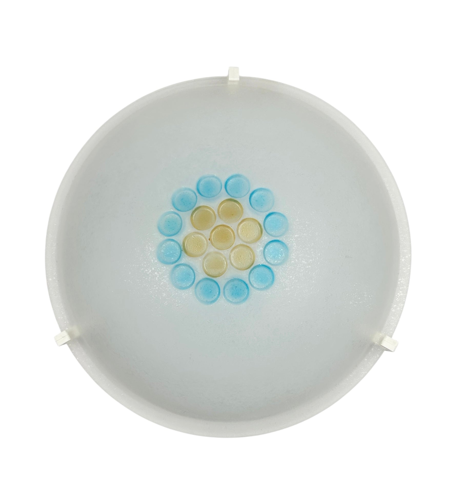 Plafoniera da soffitto classica in vetro rotonda decorata camera da letto, sala da pranzo, cucina, bagno, ingresso D 40 cm bottone
