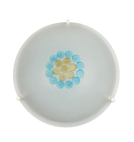 Plafoniera da soffitto classica in vetro rotonda decorata camera da letto, sala da pranzo, cucina, bagno, ingresso D 40 cm bottone