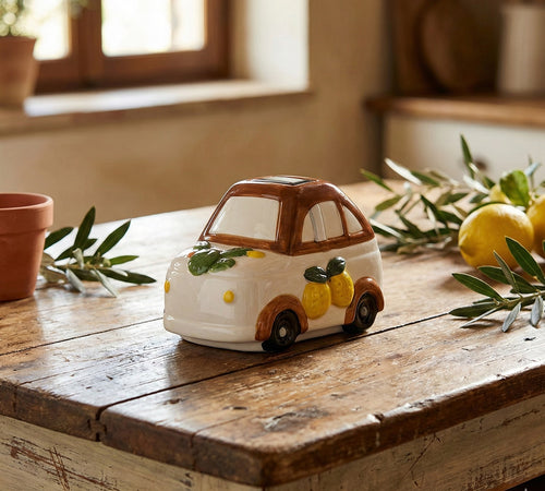 Bomboniera matrimonio auto stile siciliano decorata in ceramica harmony PRCM23099