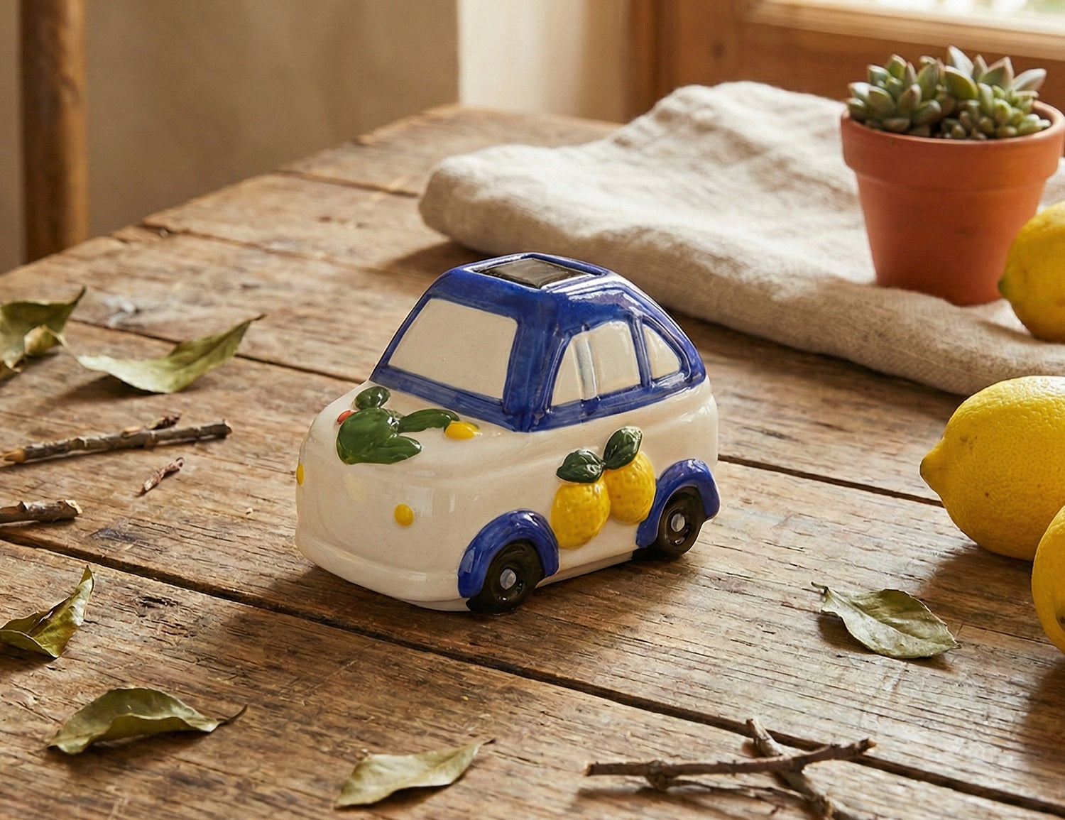 Bomboniera matrimonio auto stile siciliano decorata in ceramica harmony PRCM23099