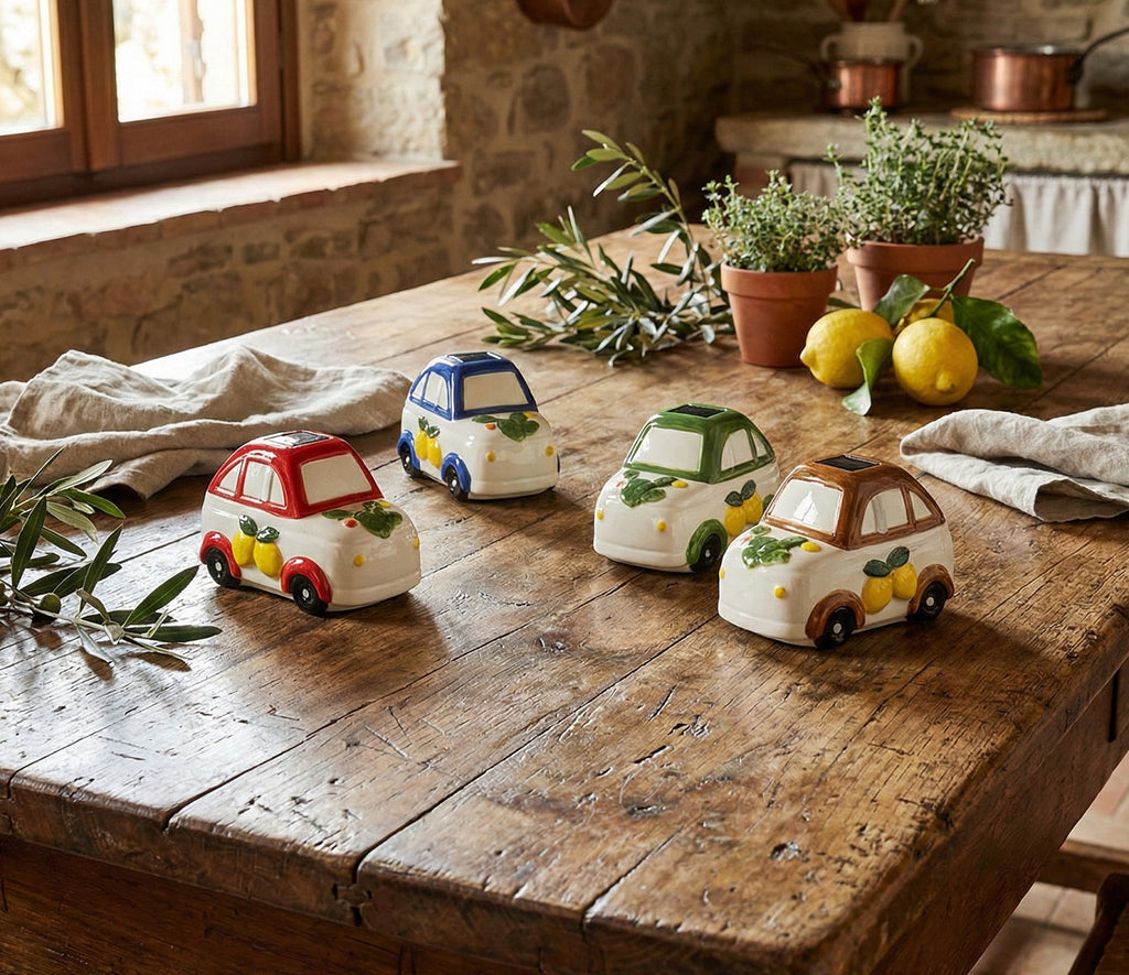 Bomboniera matrimonio auto stile siciliano decorata in ceramica harmony PRCM23099