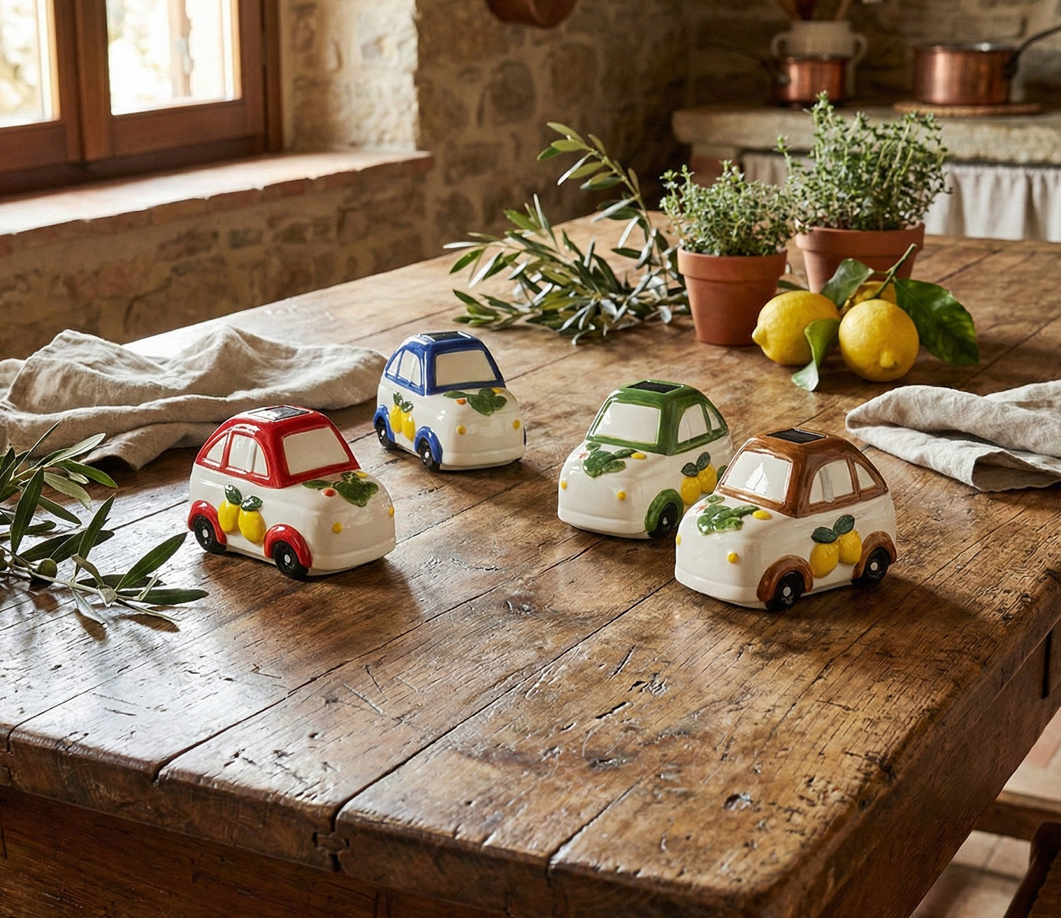 Bomboniera matrimonio auto stile siciliano decorata in ceramica harmony PRCM23099